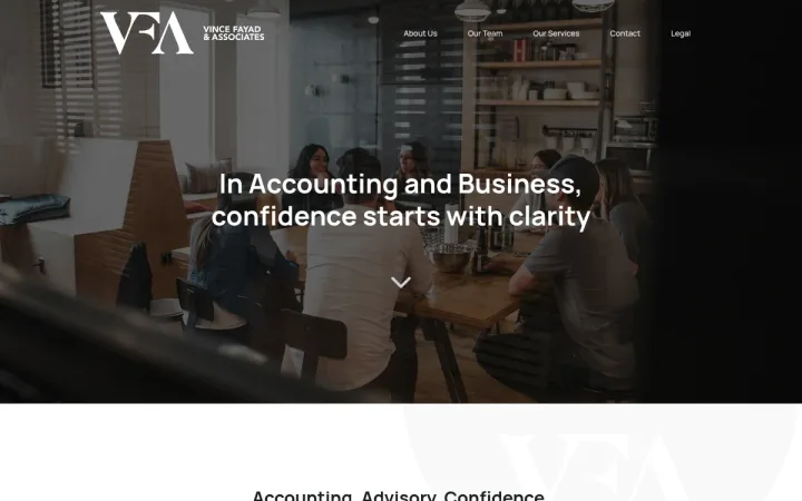 Vince Fayad & Associates website desktop view